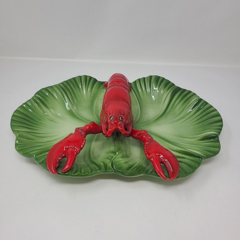 Vintage Brad Keeler Large Lobster California Pottery Figural Divided Platter 864